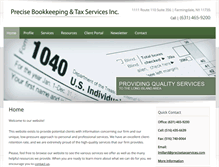 Tablet Screenshot of precisetaxservices.com